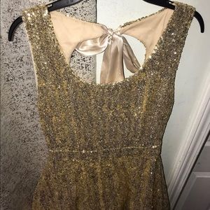 Gold special occasion dress